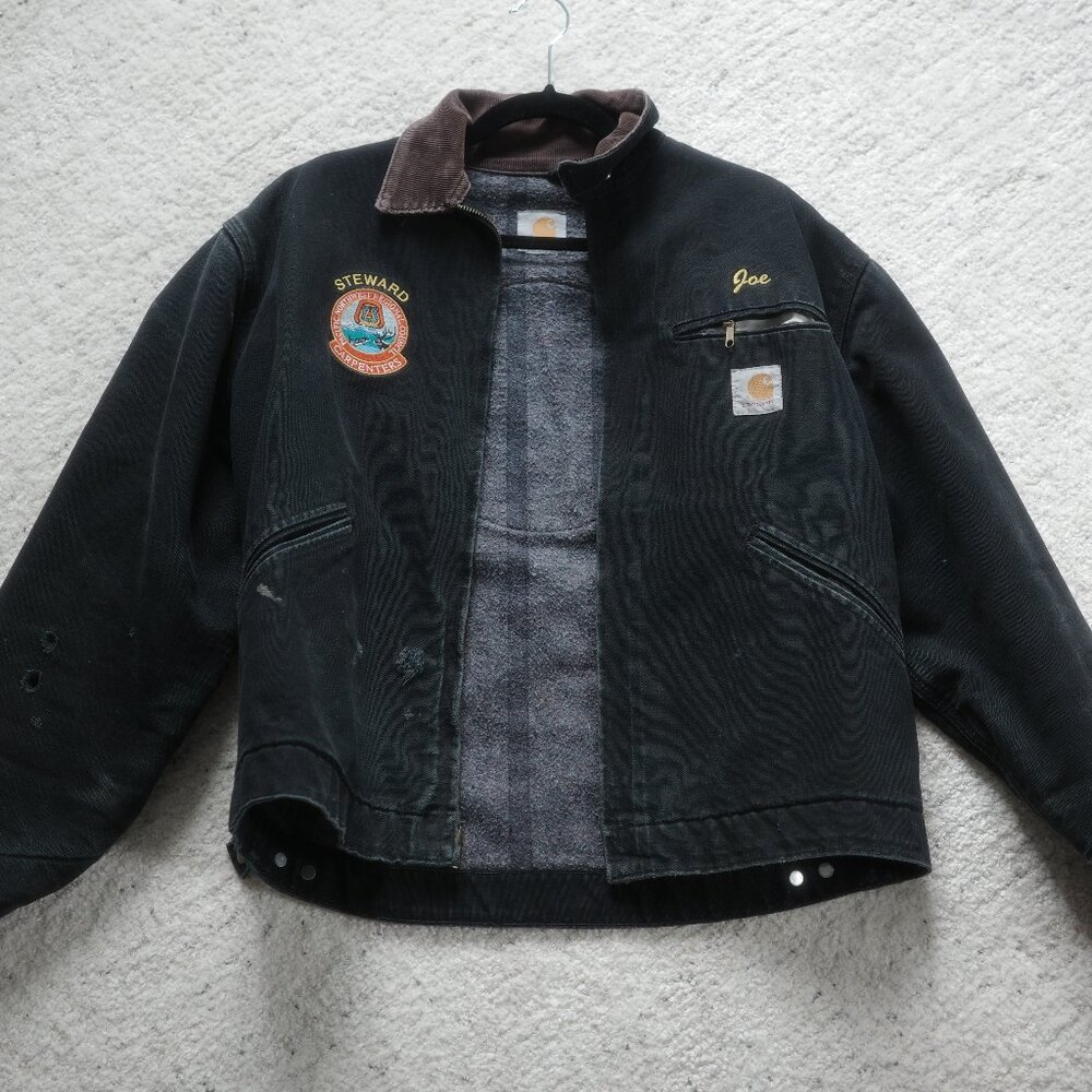 Reworked Vintage Carhartt Detroit Jacket Black